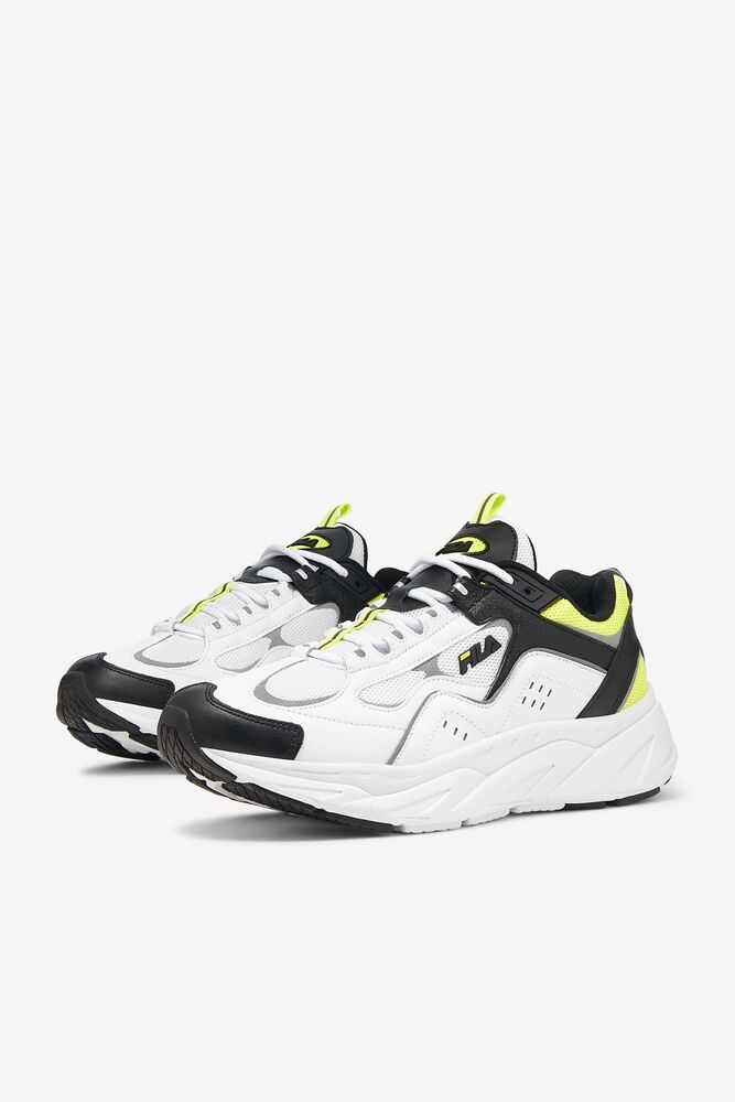 Tenis Fila Trigate Plus Sneakers Hombre Blancas Negras Amarillo | 625803JBD