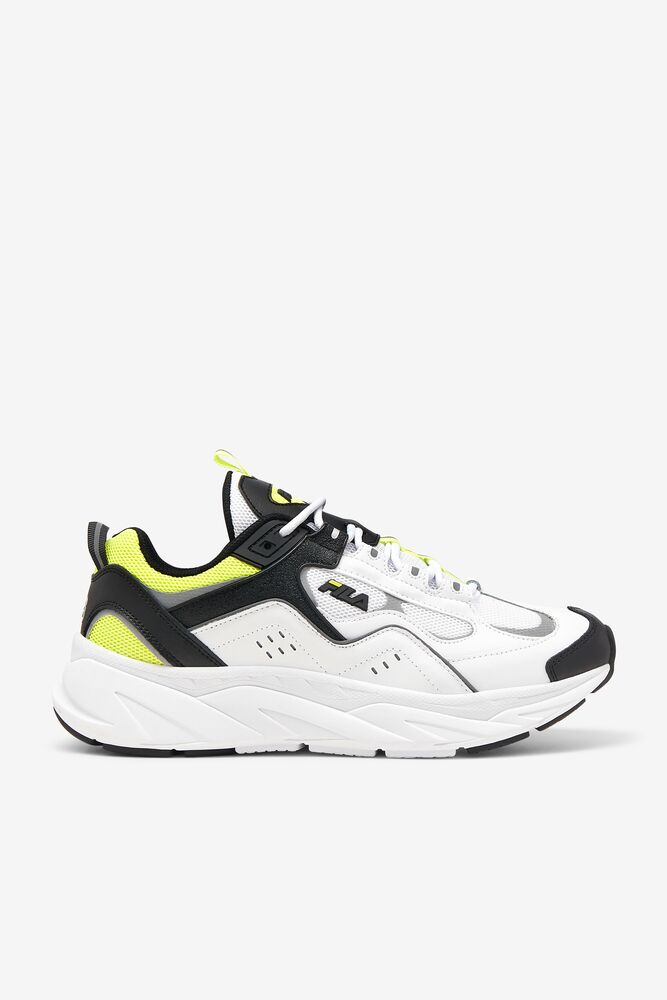 Tenis Fila Trigate Plus Sneakers Hombre Blancas Negras Amarillo | 625803JBD