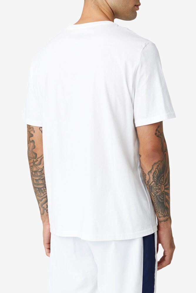 Tops Fila Adao Graphic Tee Hombre Blancas | 825307XGI