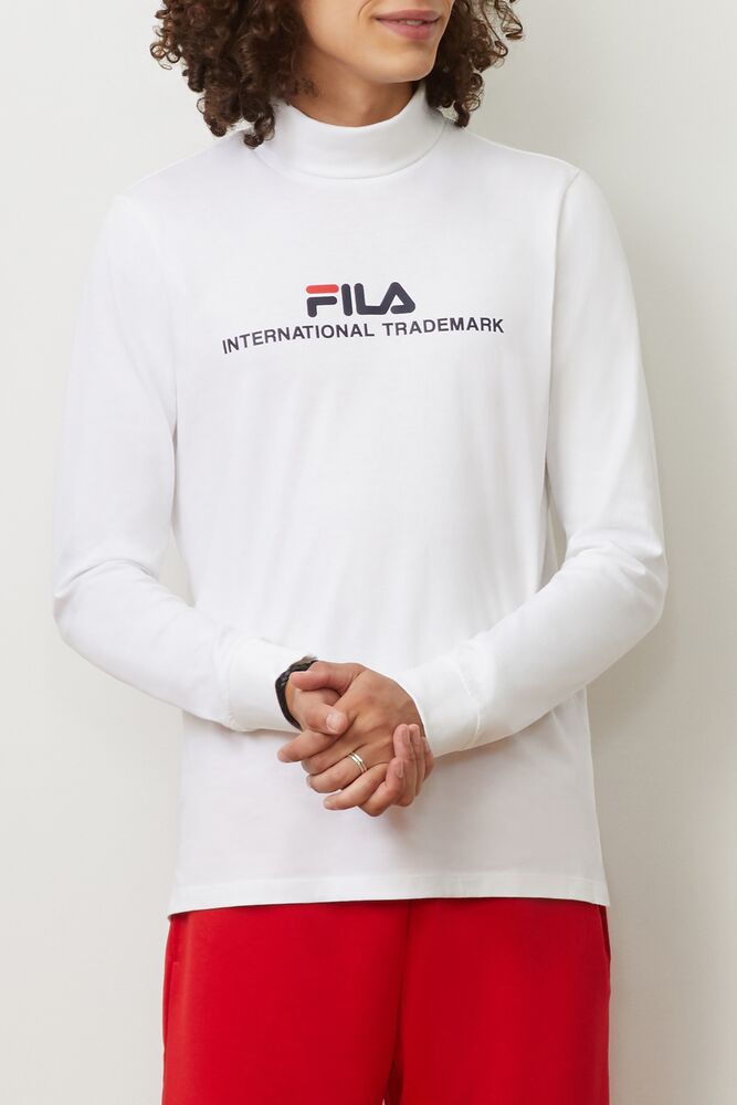 Tops Fila Aimone Turtleneck Hombre Wht/Peac/Cred | 794865BGW