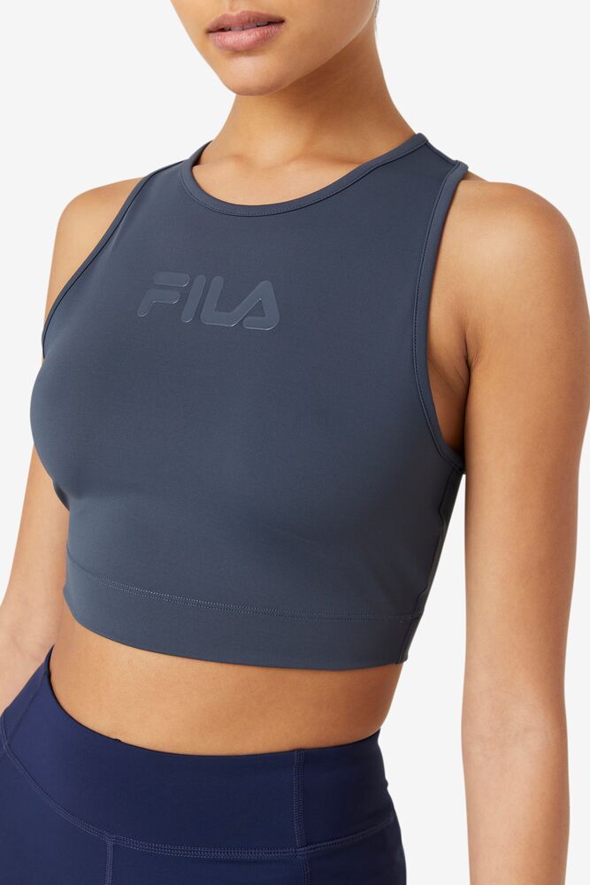 Tops Fila Alva Crop Top Mujer 096 India Ink | 679403EOK