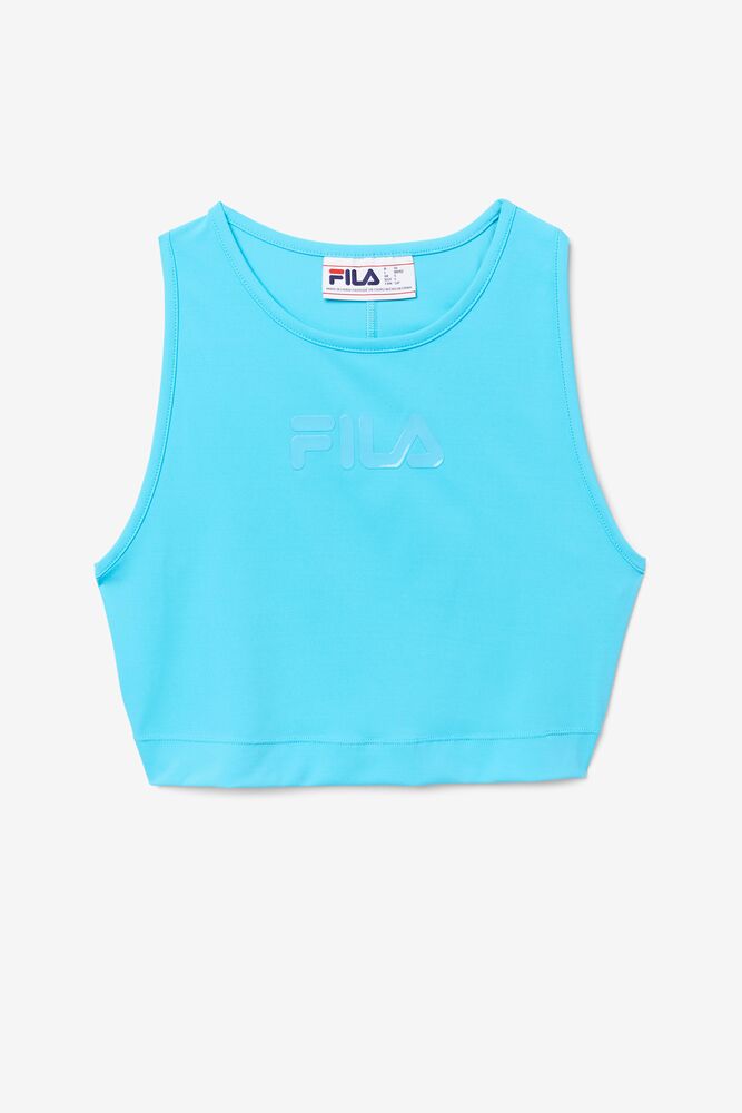 Tops Fila Alva Crop Top Mujer Azules | 954213SUT