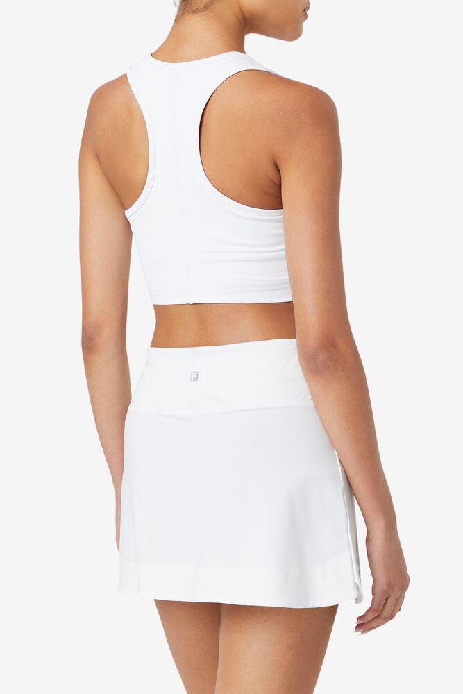 Tops Fila Alva Crop Top Mujer Blancas | 842753ETP