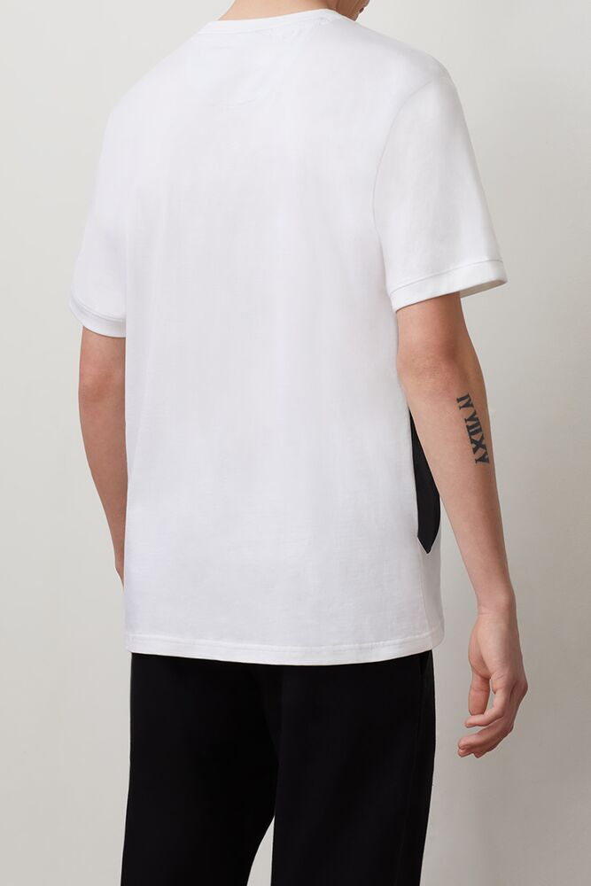 Tops Fila Alvan Tee Hombre Wht/Sgrn/Blk | 723958DYS