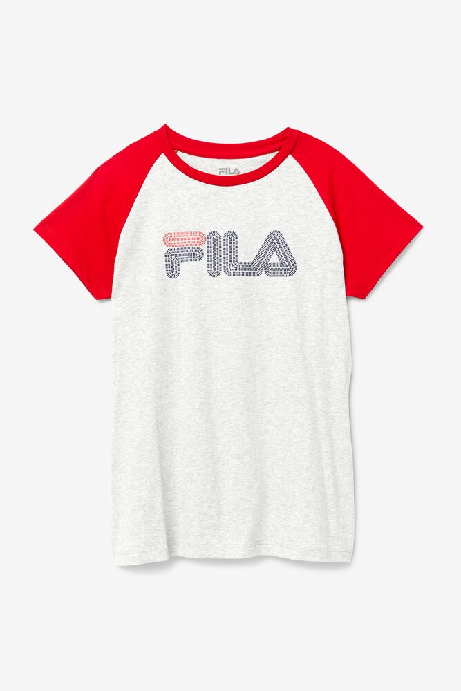 Tops Fila Baseball Tee Mujer Verde Menta Rojas | 265803ZHU