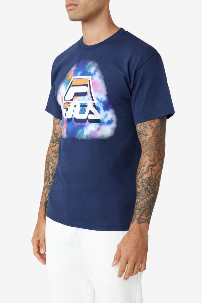 Tops Fila Boniface Tie Dye Tee Hombre Azules | 356742CRS