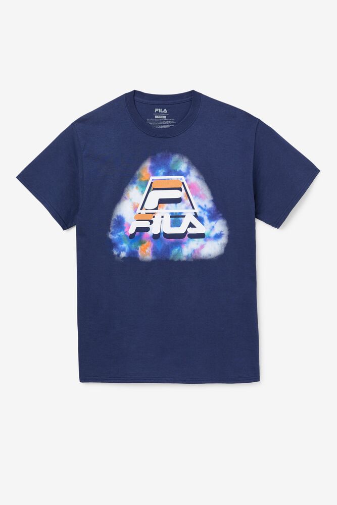 Tops Fila Boniface Tie Dye Tee Hombre Azules | 356742CRS