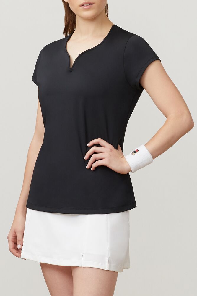 Tops Fila Cap Sleeve Top Mujer Negras | 251409VGR