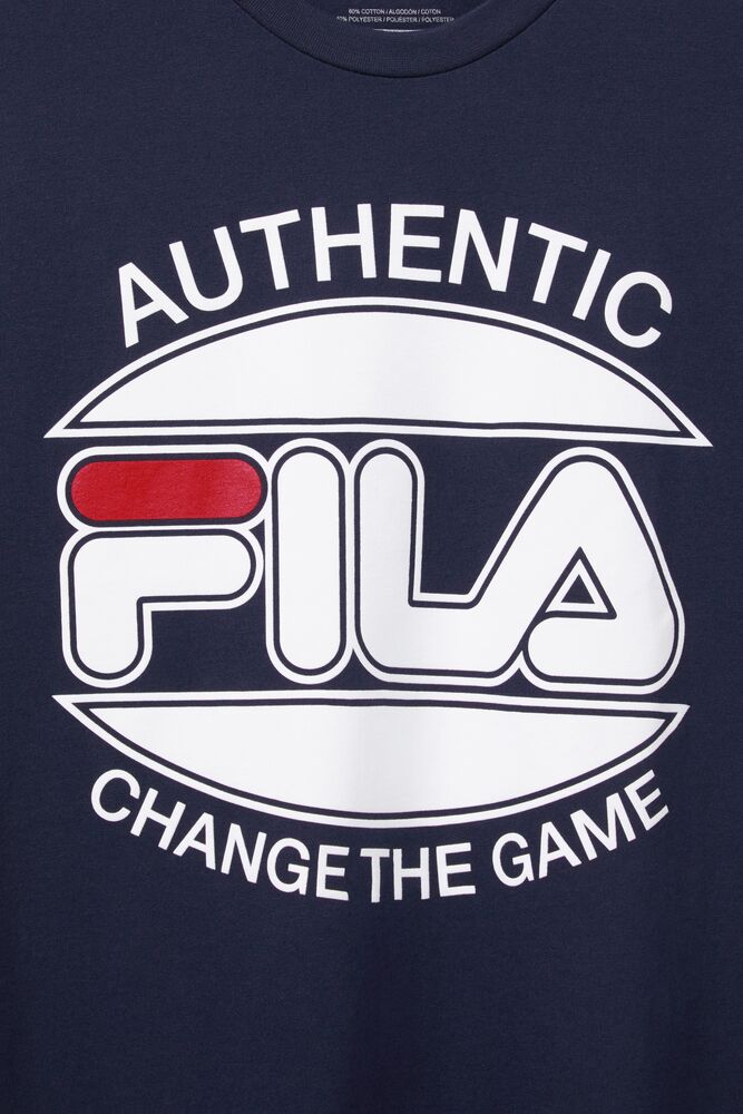 Tops Fila Change The Game Tee Hombre Azul Marino | 980742WYB