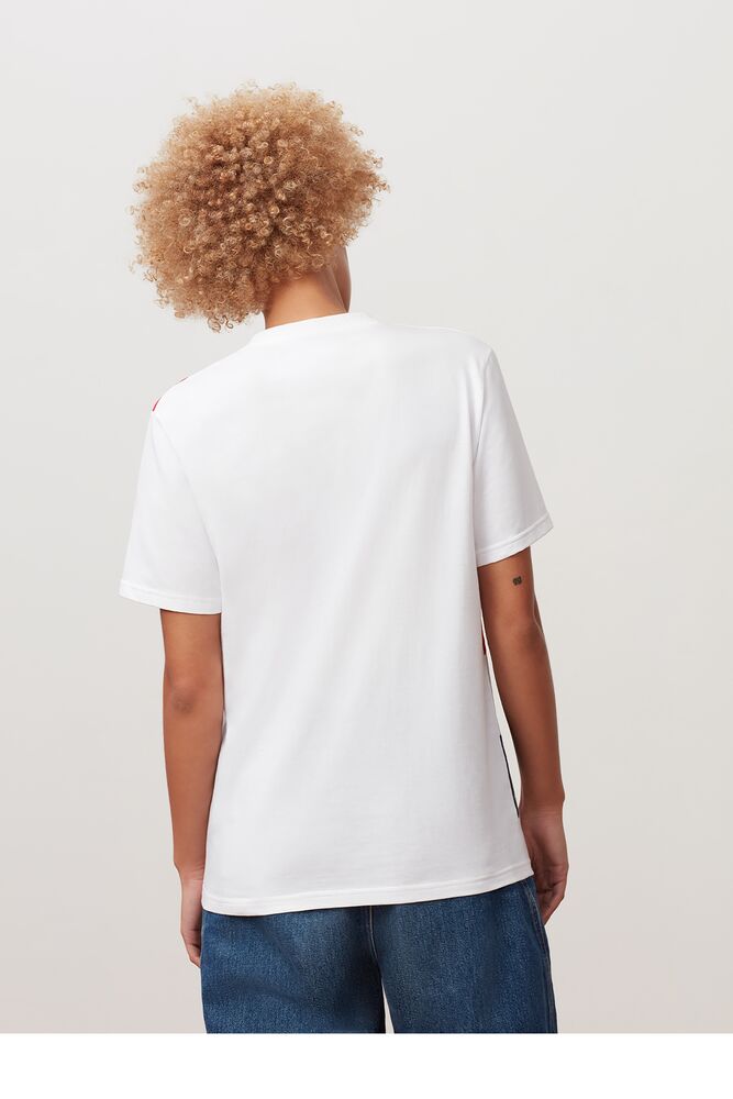 Tops Fila Cho Tee Mujer Wht/Peac/Cred/M | 075143APS