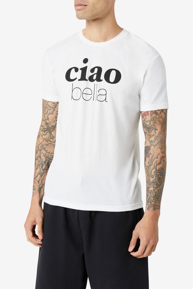 Tops Fila Ciao Bella Tee Unisex Blancas | 063184FBH