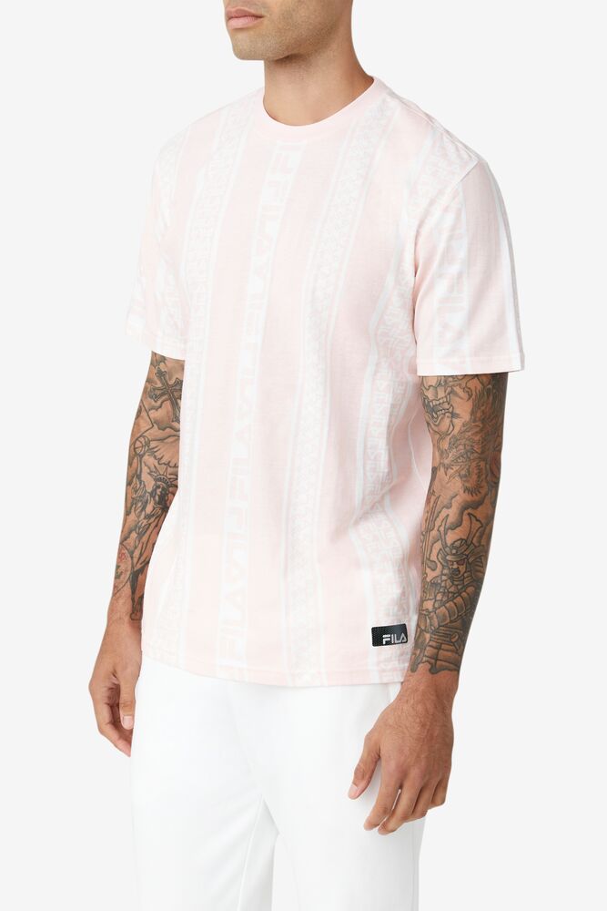 Tops Fila Coda Tee Hombre 952 Pinkchalk | 312548VGM