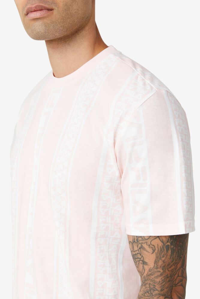 Tops Fila Coda Tee Hombre 952 Pinkchalk | 312548VGM