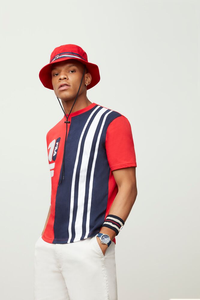 Tops Fila Cole Tee Hombre Cred/Peac/Lgrym | 164507KCG