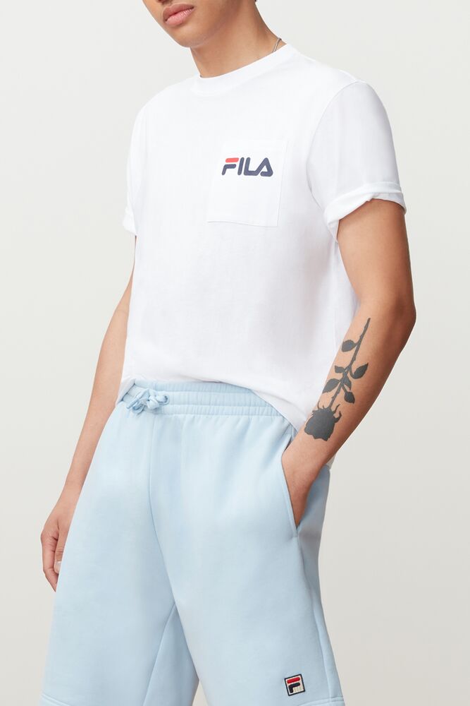 Tops Fila Curtis Pocket Tee Hombre Blancas | 043268IME