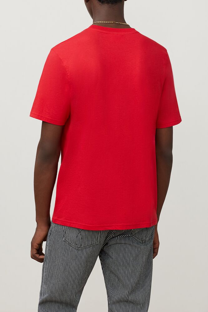 Tops Fila Curtis Pocket Tee Hombre Chinesred | 571839ULZ