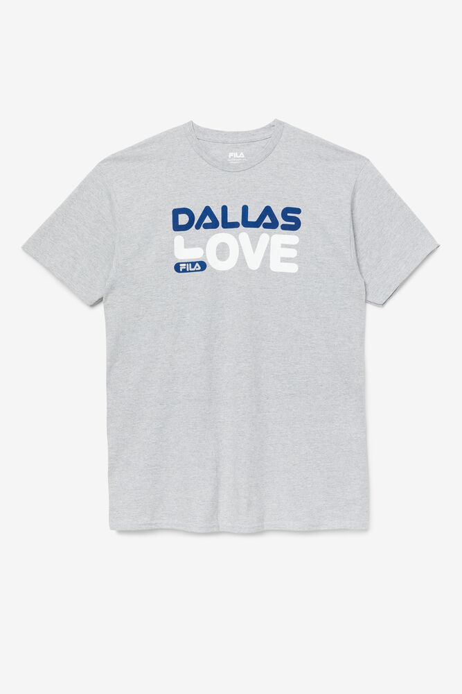 Tops Fila Dallas Love Tee Hombre Gris | 347562JEP