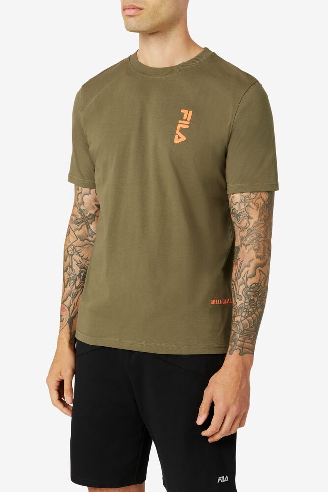 Tops Fila Deckhand Tee Hombre Verde Oliva | 052614ZFG