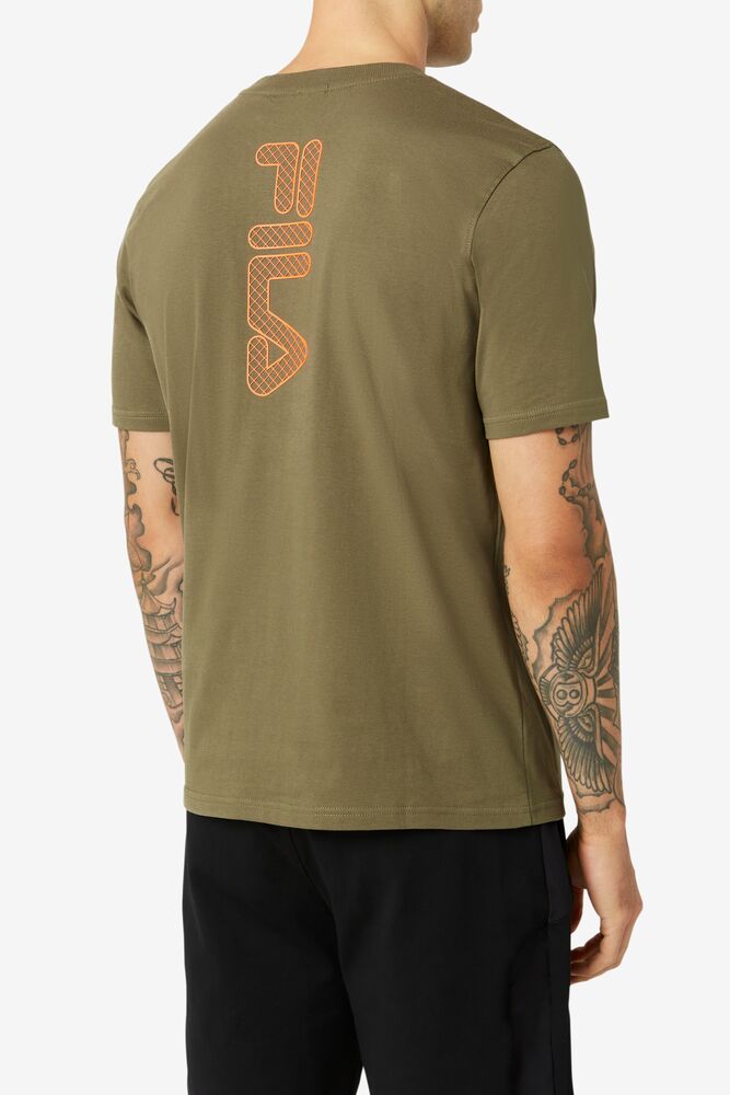 Tops Fila Deckhand Tee Hombre Verde Oliva | 052614ZFG