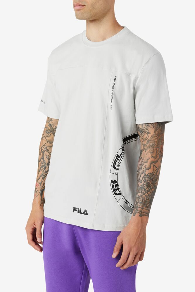 Tops Fila Deltalife Graphic Tee Hombre 104 Lunar Rock | 293058VTR