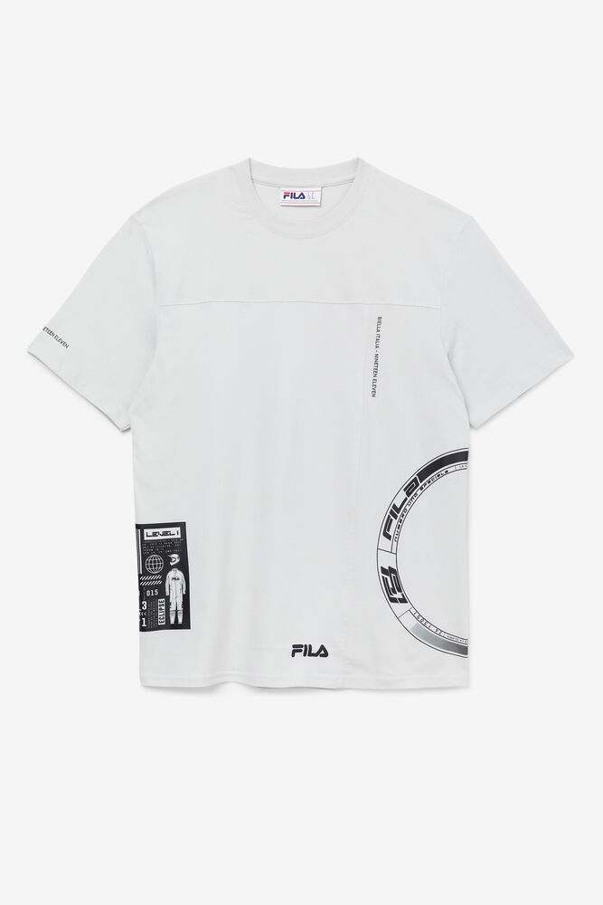 Tops Fila Deltalife Graphic Tee Hombre 104 Lunar Rock | 293058VTR