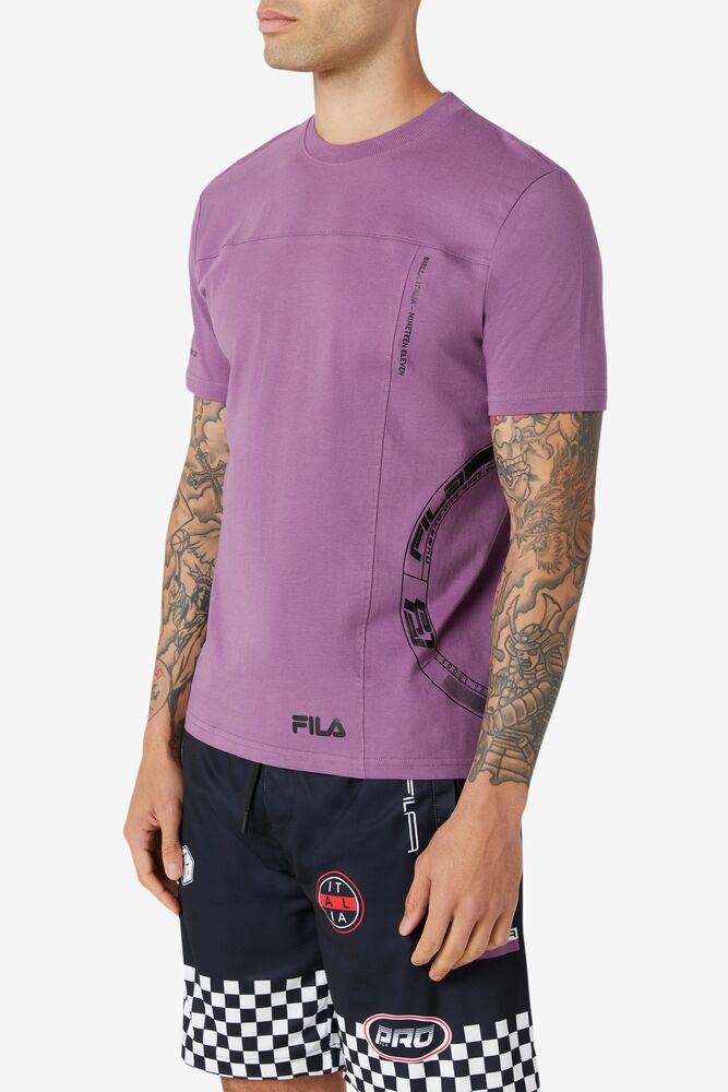 Tops Fila Deltalife Graphic Tee Hombre 558 Violet | 895410QMT