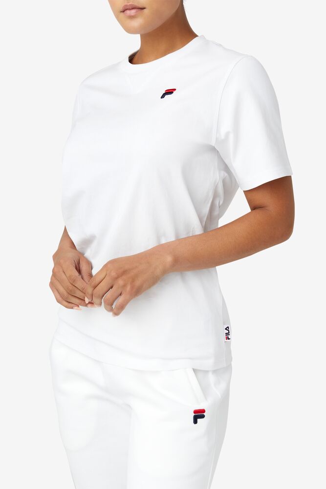 Tops Fila Derion Tee Unisex Blancas | 453762ALM