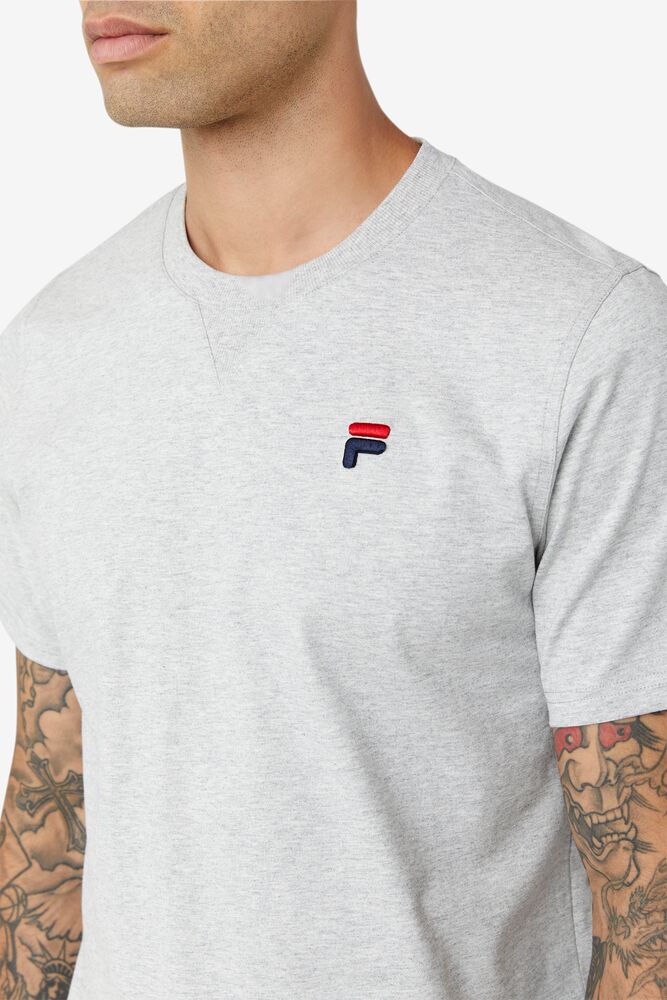 Tops Fila Derion Tee Unisex Gris Claro | 302718HRQ