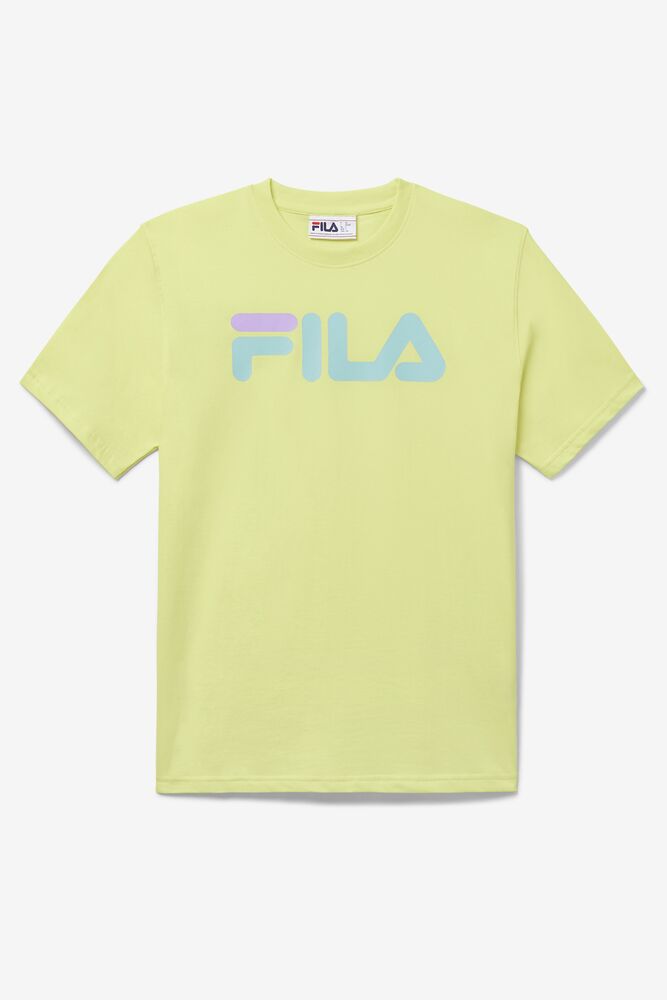 Tops Fila Eagle Tee Hombre Amarillo | 035124EMI