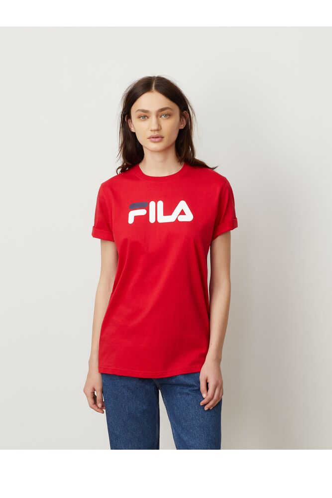 Tops Fila Eagle Tee Mujer Cred/Wht/Peac | 527096IRA