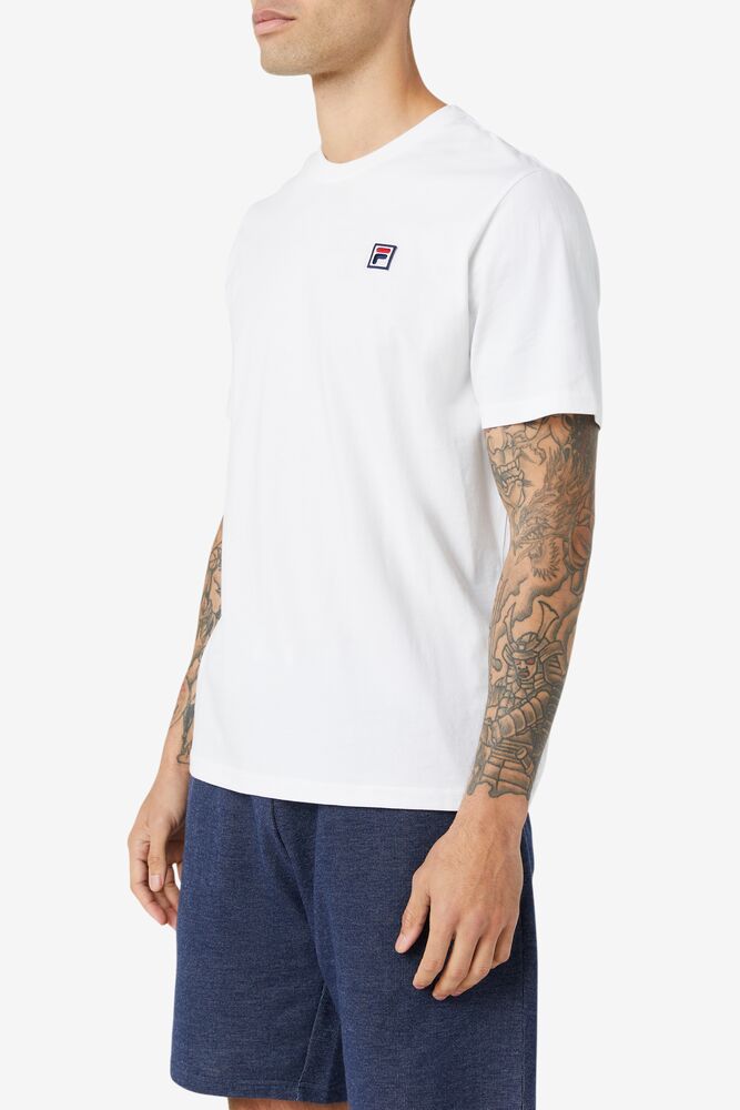 Tops Fila Edgecumbe Short Sleeve Tee Hombre Blancas Verde | 729681PQD