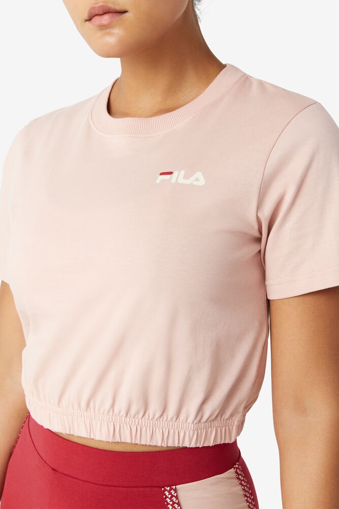 Tops Fila Felicity Tee Mujer Rosas Rojas | 026845QVI