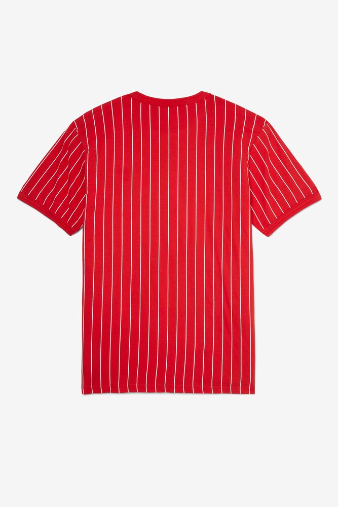 Tops Fila Guillo Tee Hombre Rojas Blancas | 126934LPN