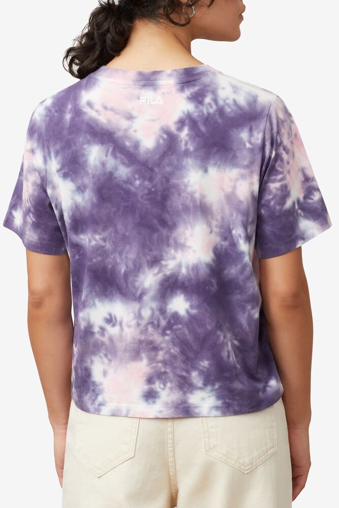 Tops Fila Hannah Tie Dye Tee Mujer Rosas | 429053LDI