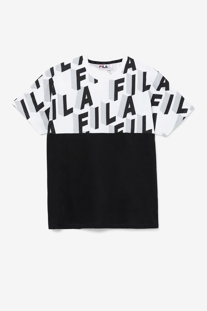 Tops Fila Haze Tee Hombre Negras | 026578PHM