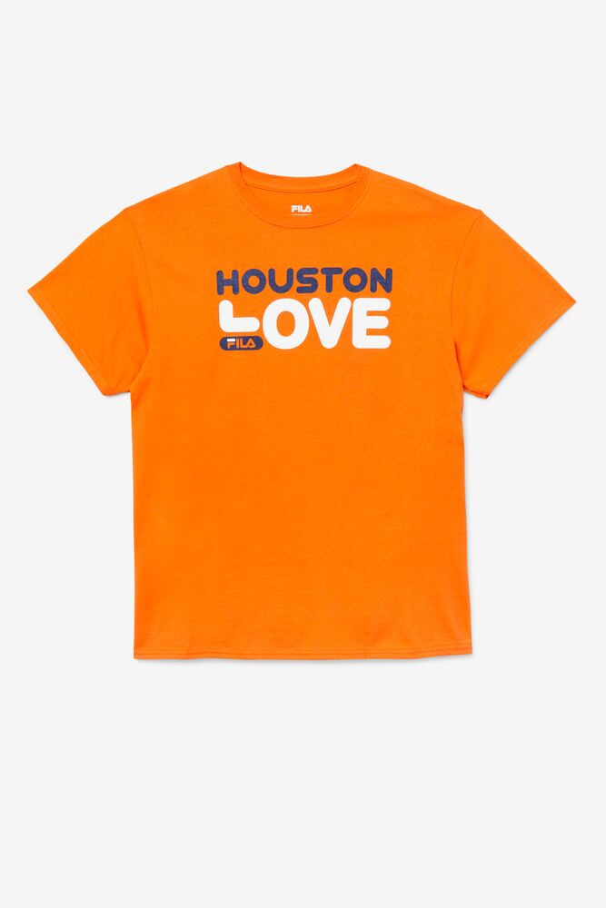 Tops Fila Houston Love Tee Hombre Naranjas | 836574MOR