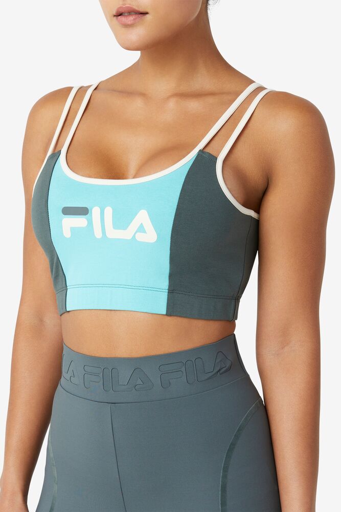 Tops Fila Indira Bra Top Mujer Azules Turquesa | 769831LAF