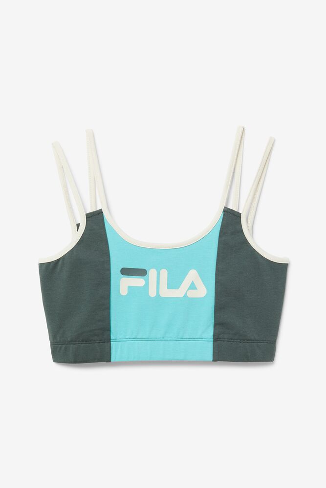 Tops Fila Indira Bra Top Mujer Azules Turquesa | 769831LAF