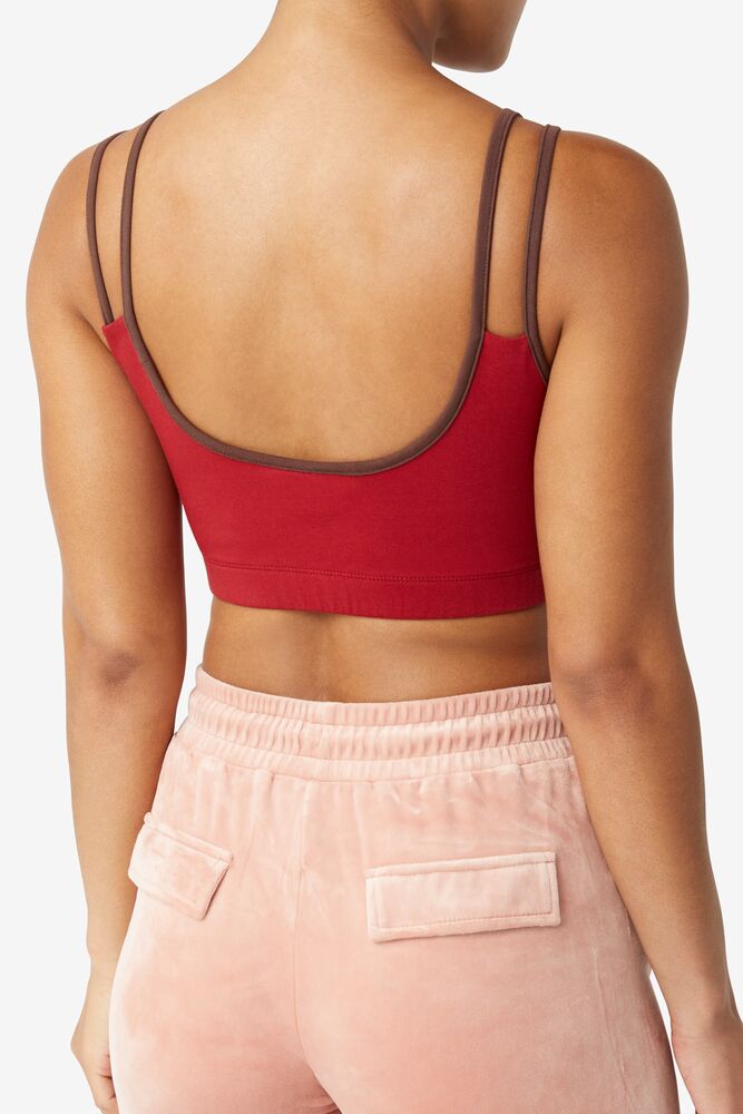 Tops Fila Indira Bra Top Mujer Rojas Rosas | 564178WSI