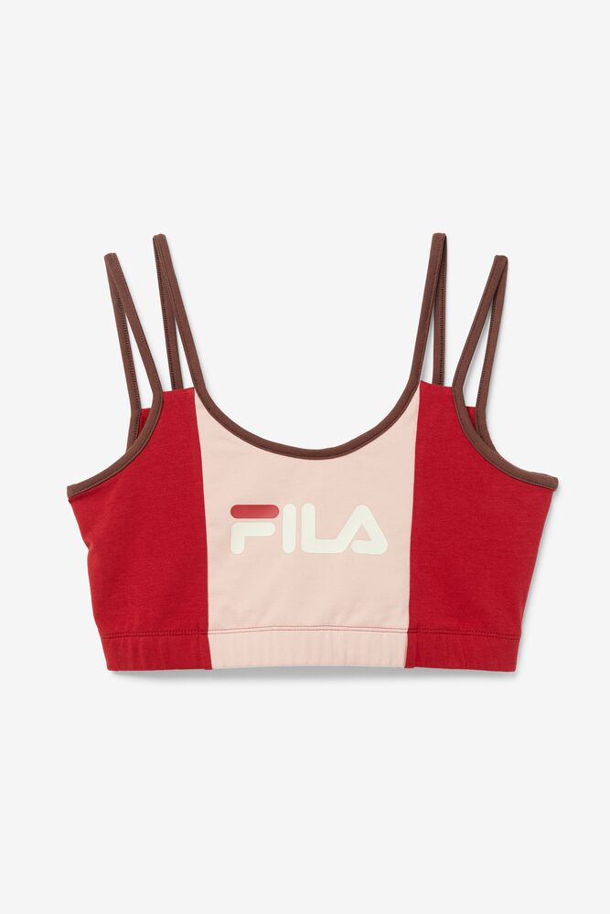 Tops Fila Indira Bra Top Mujer Rojas Rosas | 592740ASO