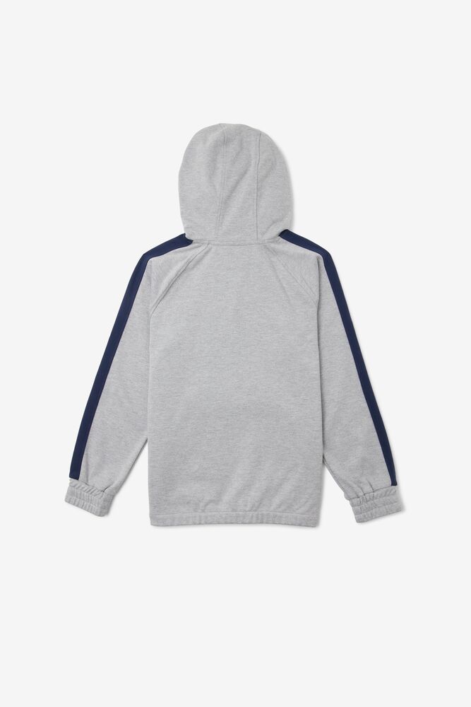 Tops Fila James Hoodie Unisex Gris | 579160QEY