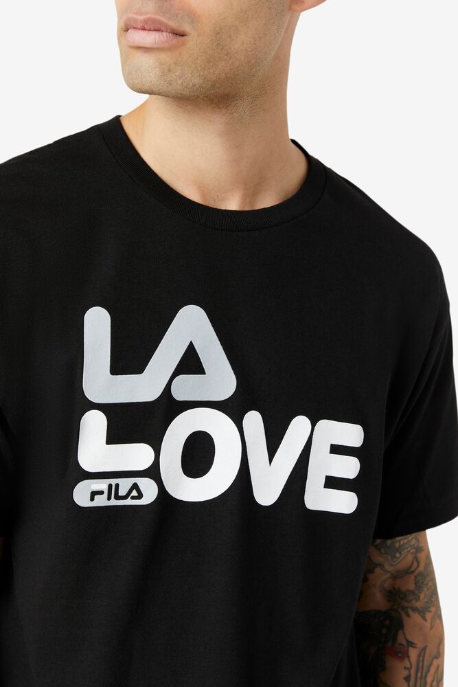 Tops Fila La Love Tee Hombre Negras | 278416LIH