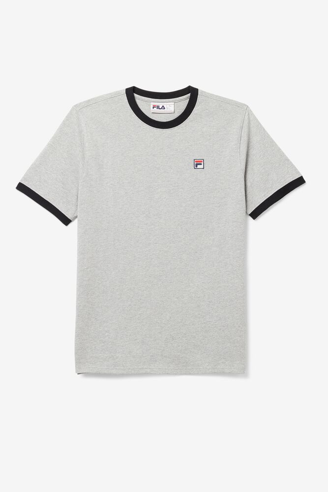 Tops Fila Marconi Ringer Tee Hombre Gris | 859176LEU