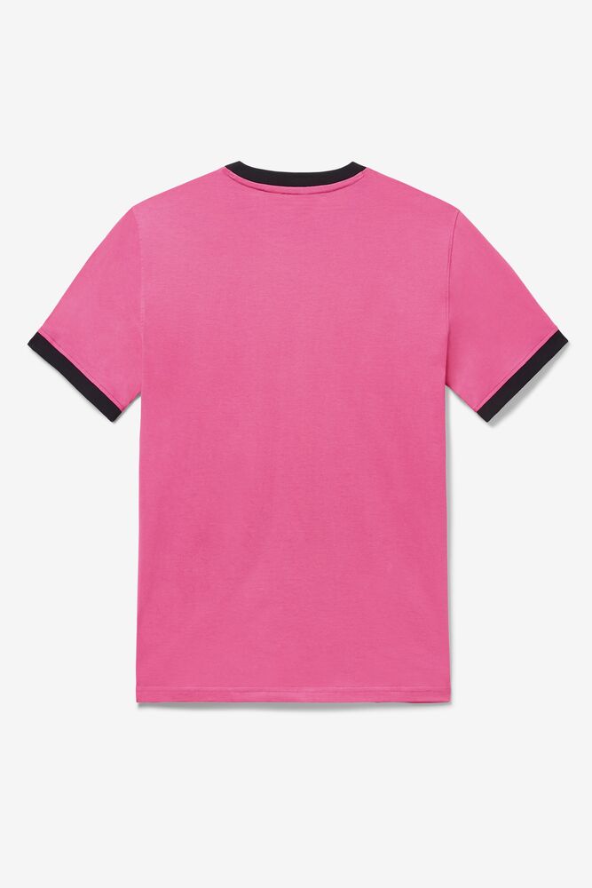 Tops Fila Marconi Ringer Tee Hombre Rosas | 479615ENY