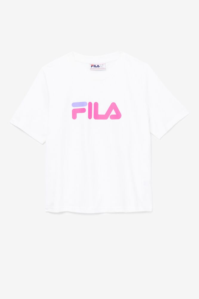 Tops Fila Miss Eagle Tee Mujer Blancas Rosas Moradas | 013568SPX