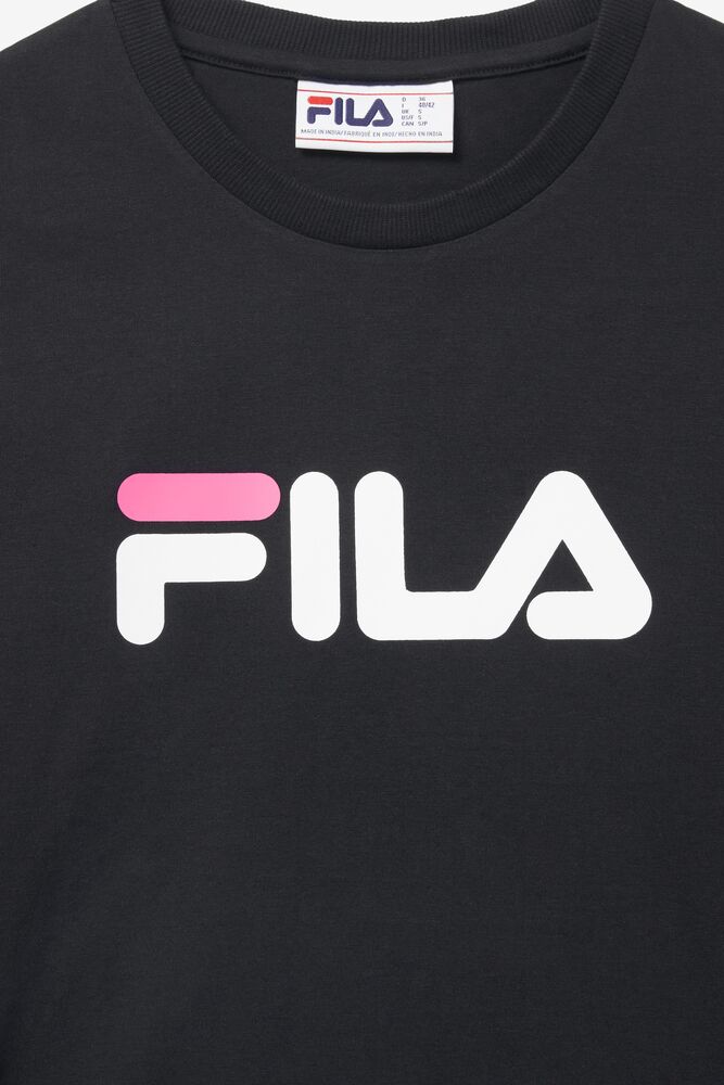 Tops Fila Miss Eagle Tee Mujer Negras Blancas Rosas | 827135KLO