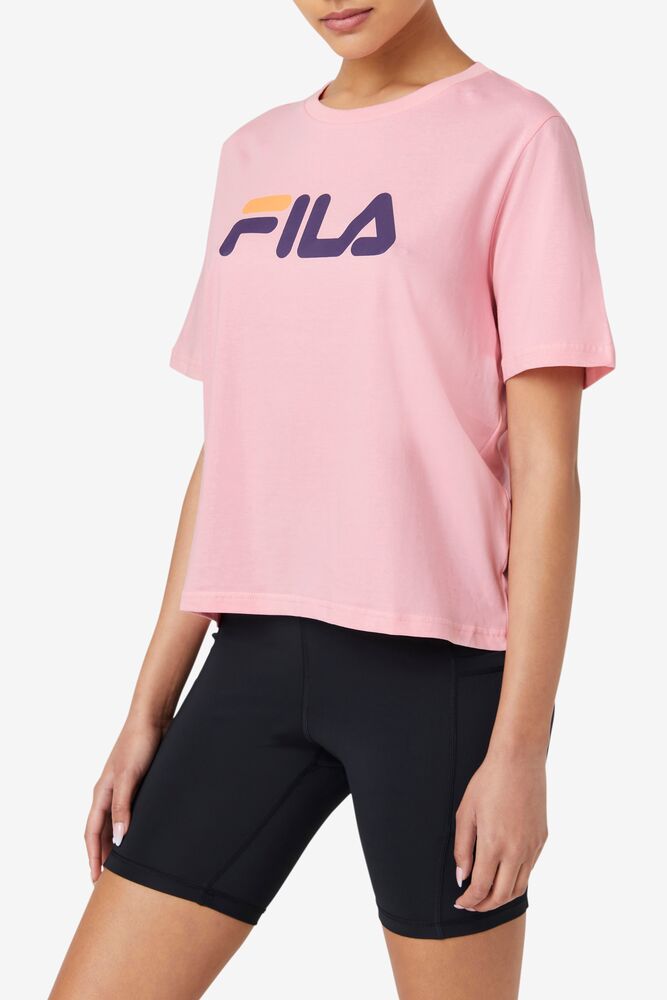 Tops Fila Miss Eagle Tee Mujer Rosas Naranjas | 741235SHU