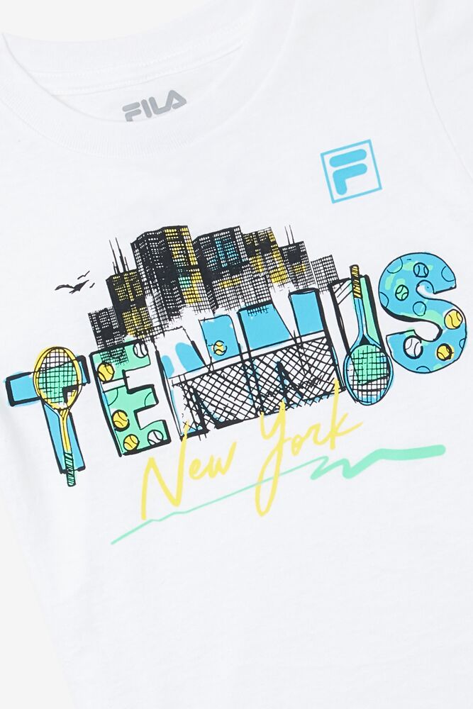 Tops Fila Nyc Toddler Tennis Tee Unisex Blancas | 176948PGA