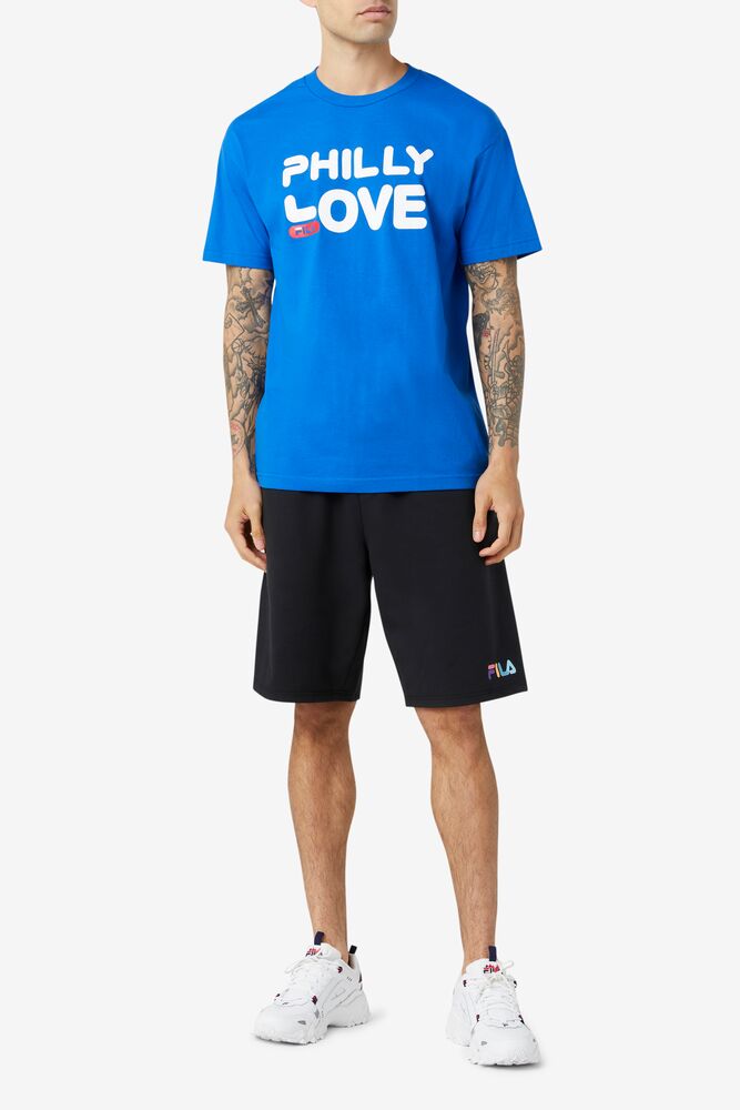 Tops Fila Philly Love Tee Hombre Azules Azules | 267145TYE