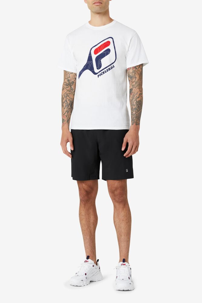 Tops Fila Pickleball Paddle Tee Hombre Blancas | 397640SMQ